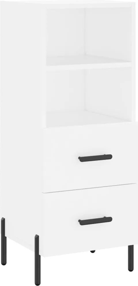 vidaXL Servantă, alb, 34,5x34x90 cm, lemn compozit