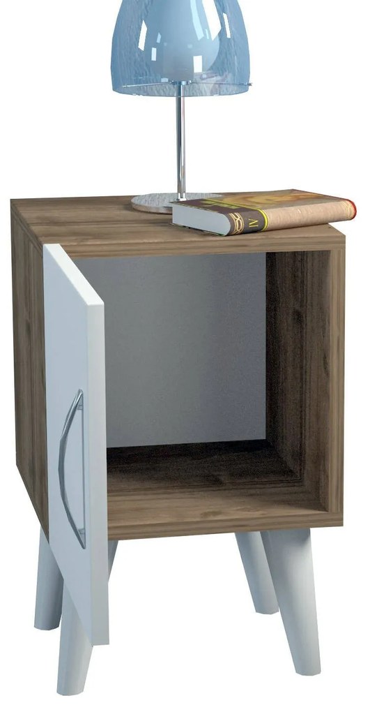 Noptieră Bellini v1 - White, Walnut