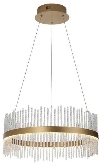 Lustră LED dimabilă pe cablu Endon 107671 ADRIEL LED/41W/230V 3000K auriu/transparent