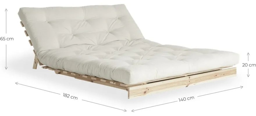 Canapea variabilă Karup Design Roots Black/Wheat Beige
