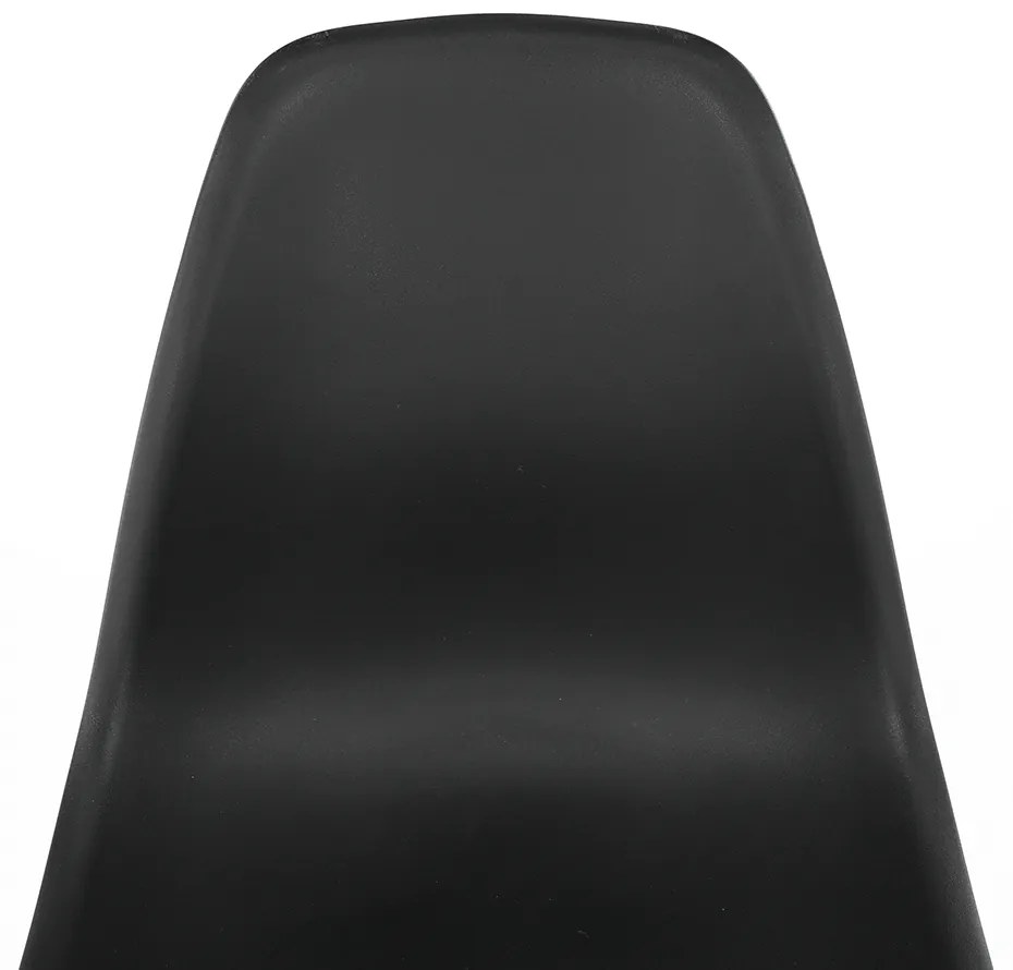 Scaun de bar, negru, plastic/lemn, CARBRY NEW