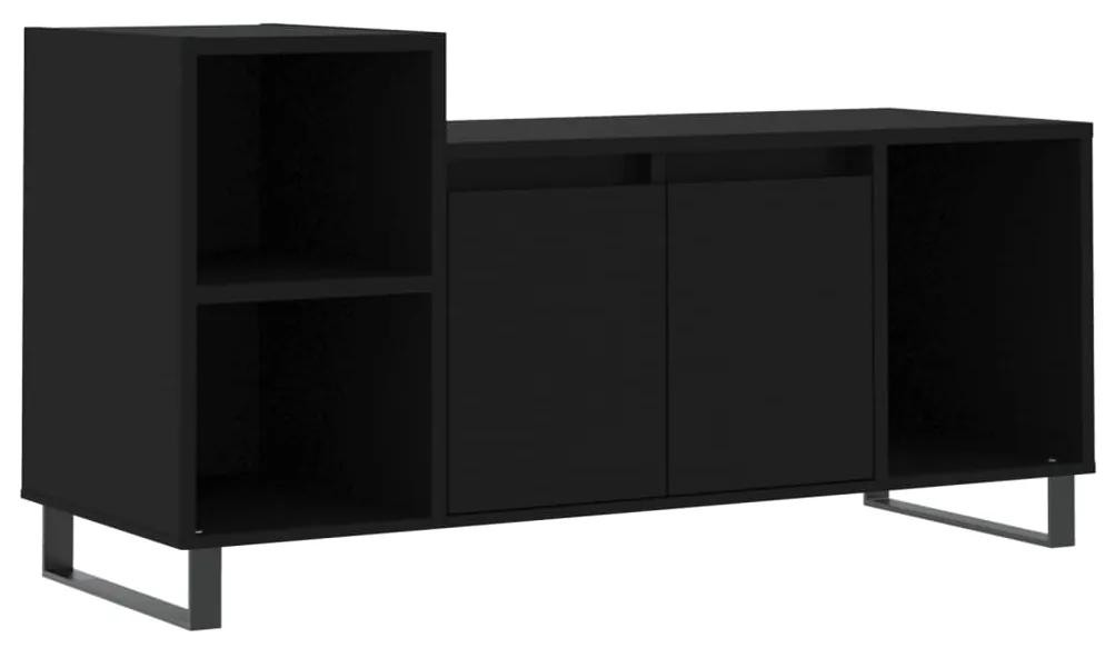 831325 vidaXL Comodă TV, negru, 100x35x55 cm, lemn prelucrat