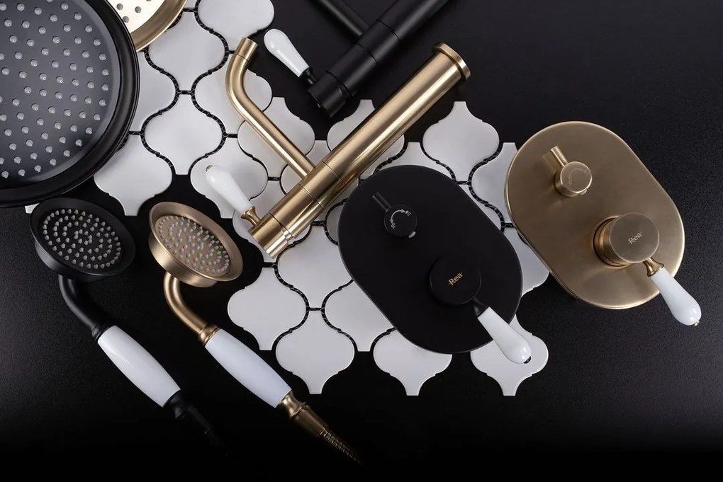 Baterie pentru lavoar Rea Serra BLACK negru mat