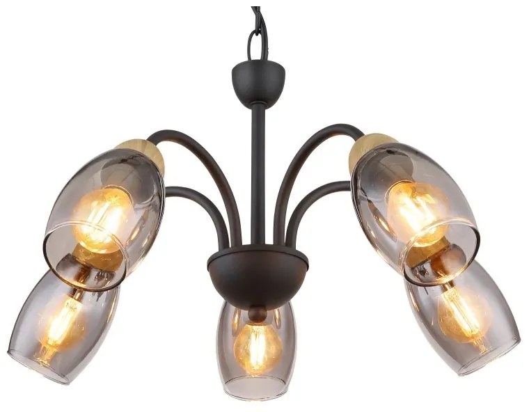 Lustra 5L design modern Gerly negru