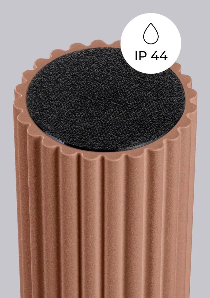 Plafonieră maro deschis cu abajur din sticlă ø 12 cm Orbital – Sollux