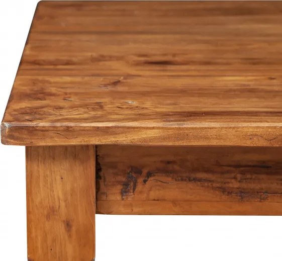 Masa fixa, L120 80 H80 cm, cu sertar, lemn masiv nuc antic