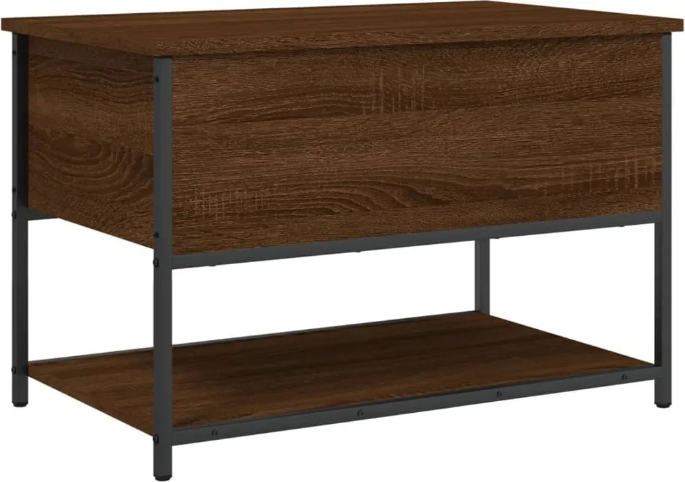 vidaXL Bancă de depozitare, stejar maro, 70x42,5x47 cm, lemn prelucrat