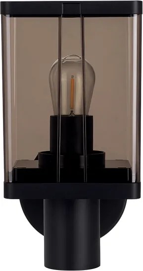 Lampă de perete de exterior 1xE27/60W/230V IP44 negru/maro fumuriu