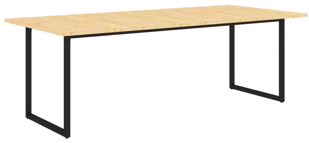 3054512 vidaXL Masă de bucătărie, 220 x 100 x 74,5 cm, lemn masiv de pin