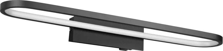 Aplică de perete negru-mat LED (lungime 60 cm) Gianni – Trio