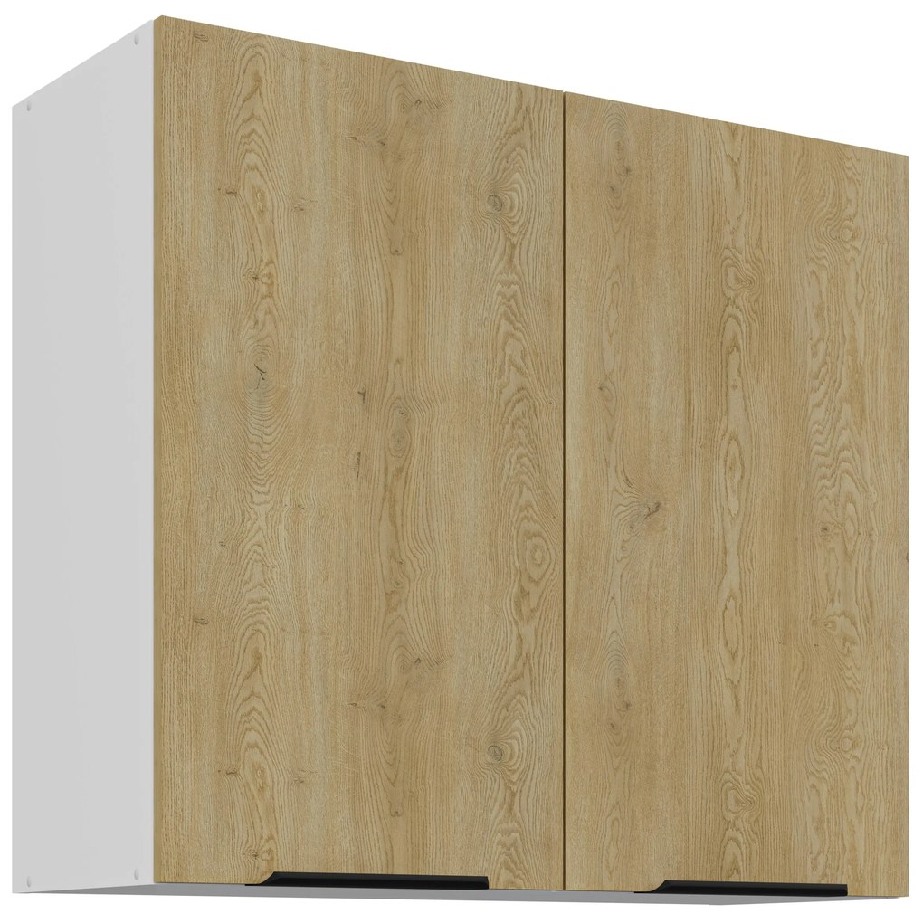 Dulap superior de bucătărie Carminia 80 G-72 2F (stejar cremona + alb). 1128056