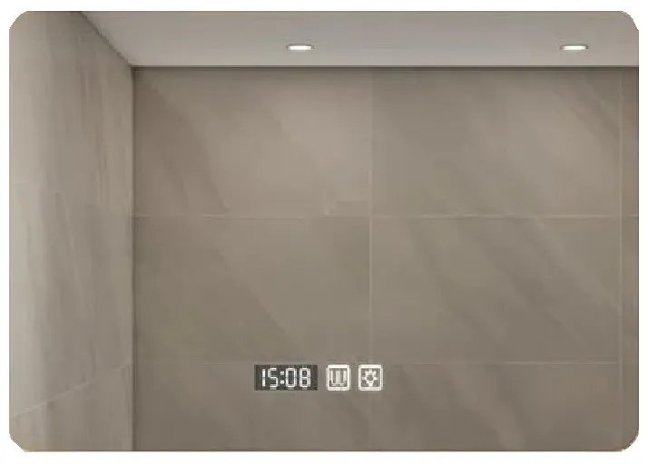 Oglindă Baie LED și Dezaburire Elit's Premium cu Senzor Touch, Lumina Rece, Caldă și Neutră, 90x65cm, lumina ambientala spate