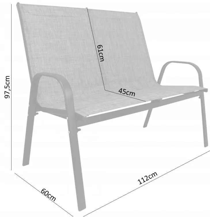 Set mobilier de grădină Bissi (gri) (pentru 4 persoane). 1096315