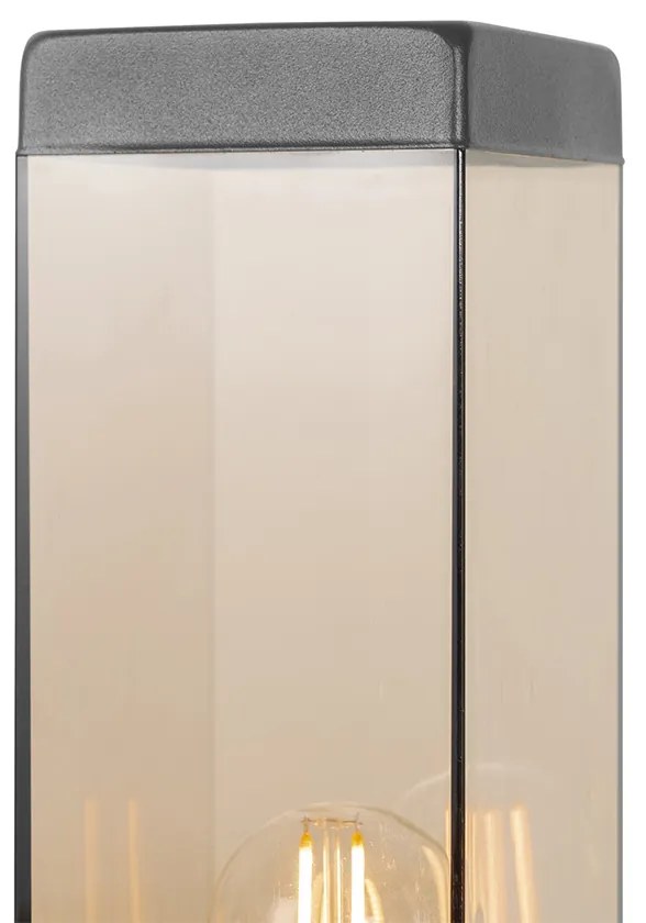 Stâlp de iluminat inteligent de exterior gri închis cu fum de 80 cm, inclusiv WiFi P45 - Malios