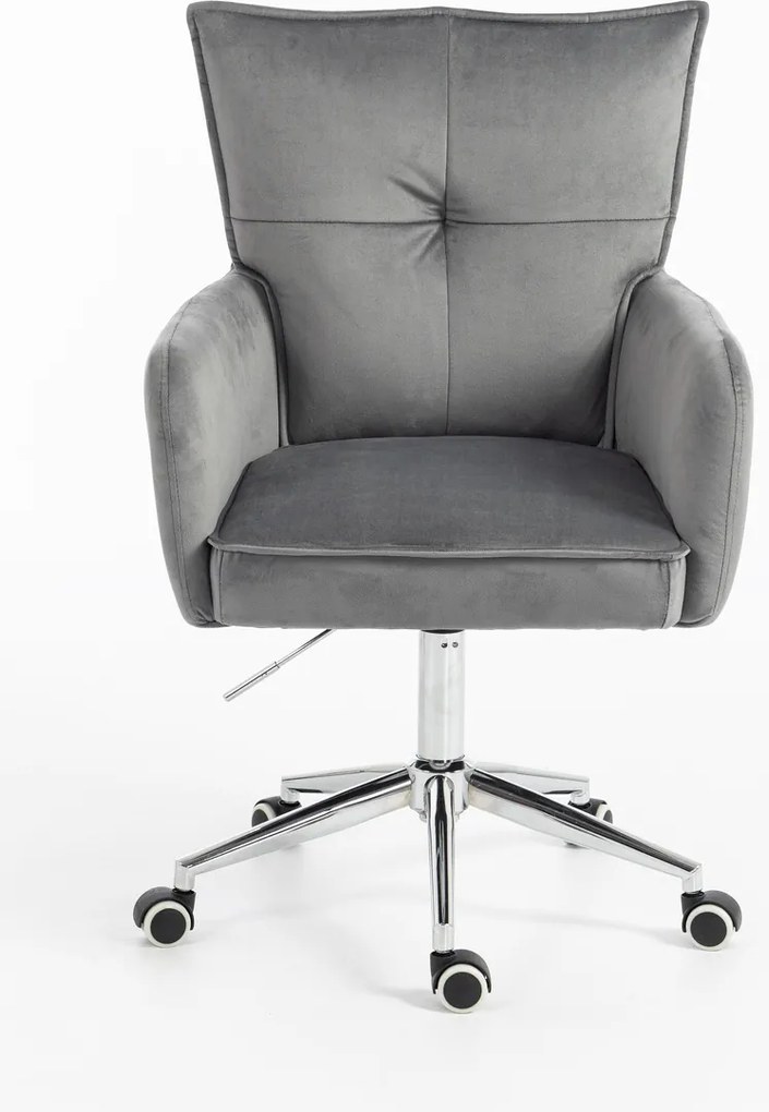 HR250K Scaun Catifea Grafit Bază Cromata