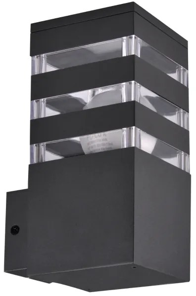 Aplica de exterior LED RGBW TEKSAS, reglabilă, 1xE27/9W/230V IP44, antracit