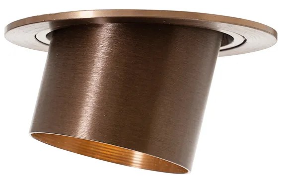 Spot modern îngropat bronz închis rotund orientabil - Installa