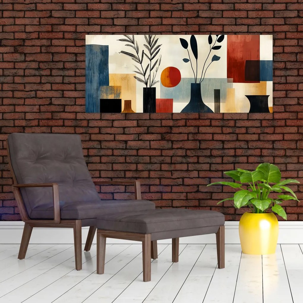 Tablou - Vaze cubiste (120x50 cm)