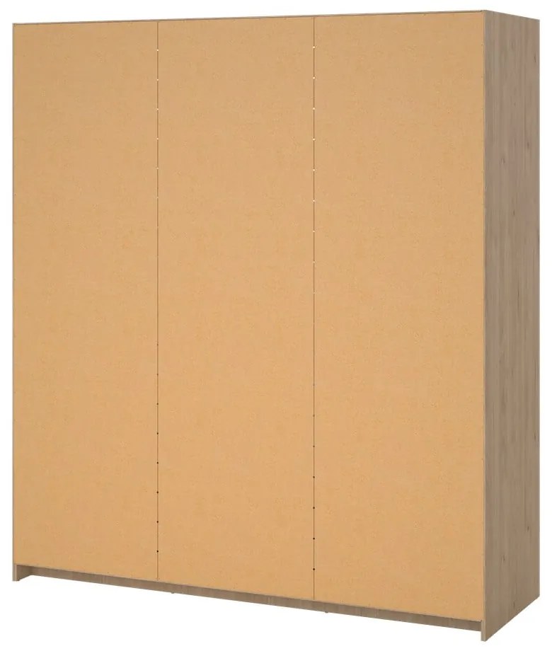 Șifonier în culoare naturală cu aspect de lemn de stejar cu ușă glisantă 177x200x60 cm Naia – Tvilum