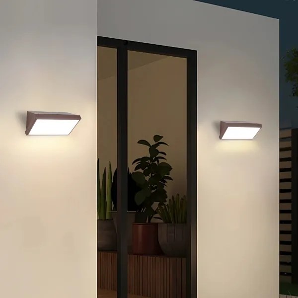 Brilagi - Aplică LED RGBW de exterior TRIANGLE 1xE27/9W/230V maro IP65