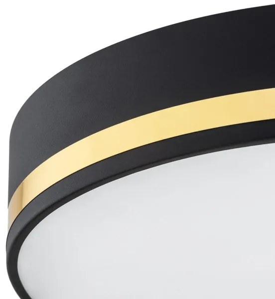 Plafonieră AMORE 3xE27/15W/230V diametru 45 cm neagră/aurie Argon 6141