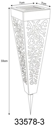SET 3x lampă LED solară Globo 33578-3 LED/0,1W/3V IP44