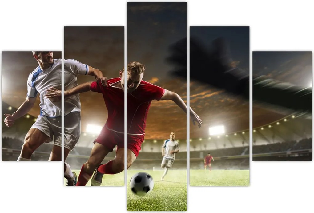 Tablou - Fotbaliști în acțiune (150x105 cm)