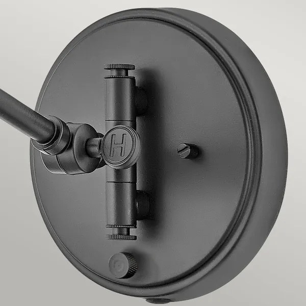 Hinkley HK-ARTI-1W-BK-NR - Aplică de perete cu spot ARTI 1xE27/60W/230V negru/maro