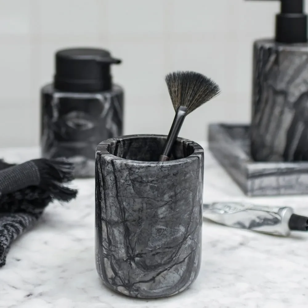 Suport pentru periuța de dinți negru din marmură Marble – Mette Ditmer Denmark