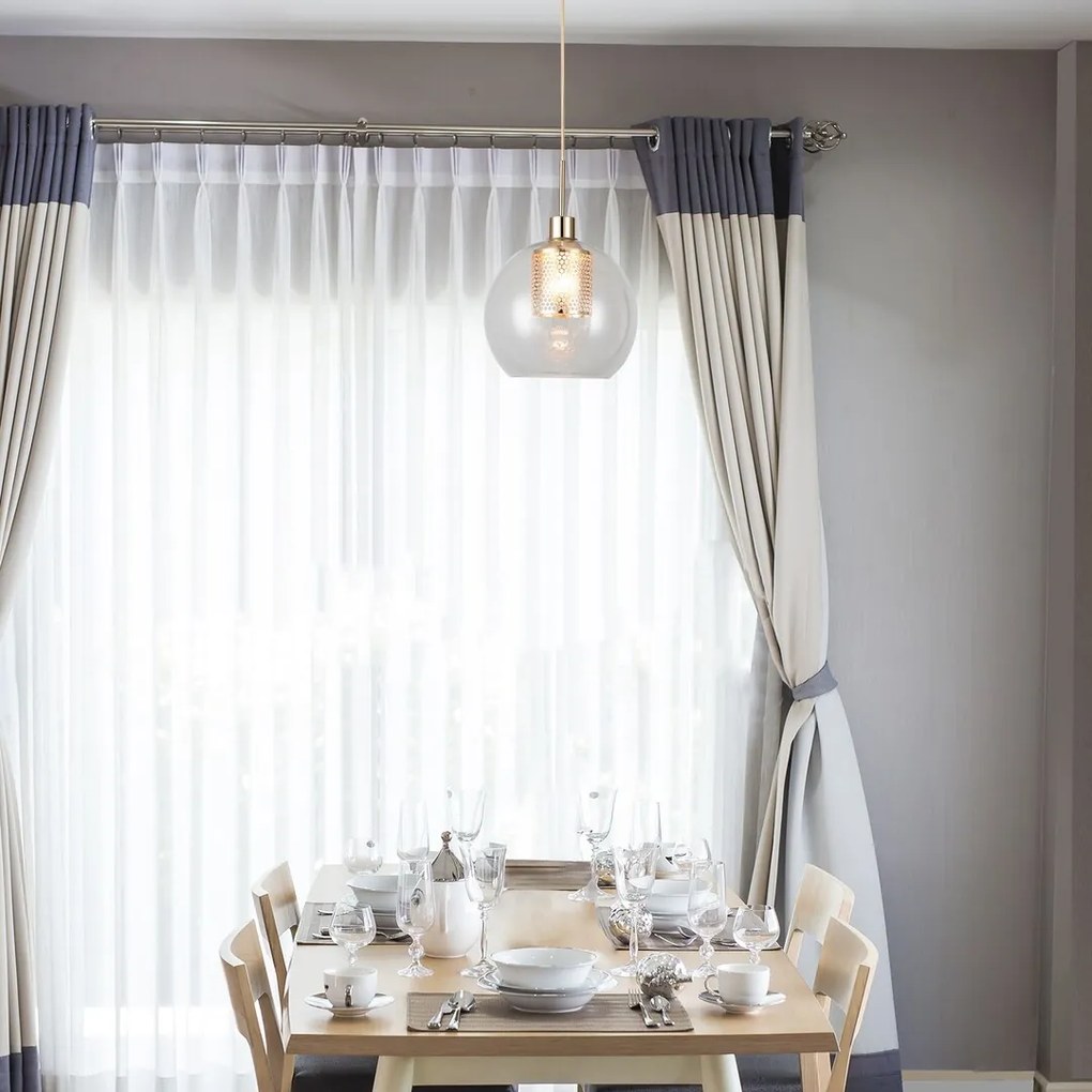 Lustra, Pendul modern cu abajur din sticla Philana 6495 RX