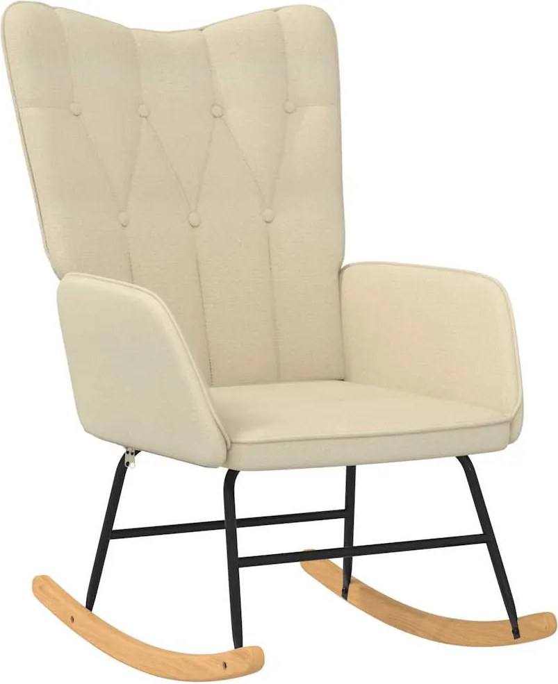 vidaXL Scaun balansoar, crem, material textil