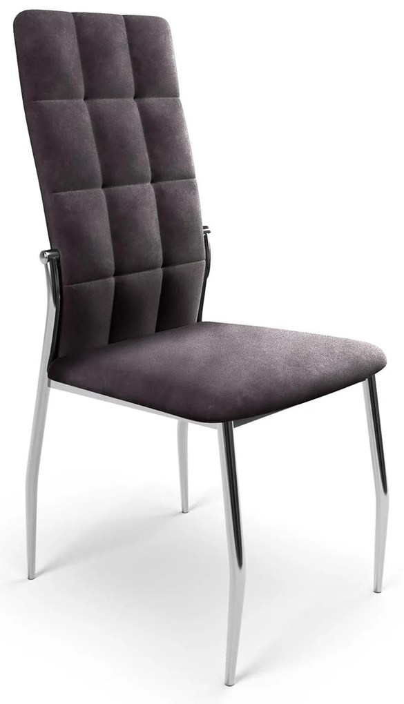 Scaun tapitat K416, gri, 43x54x101 cm