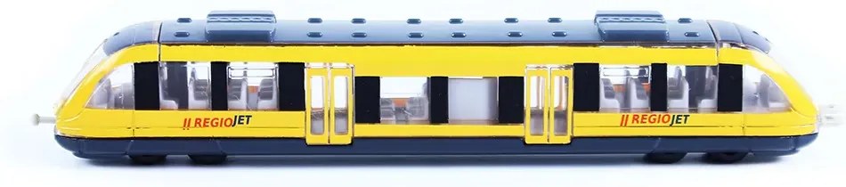 Tren galben RegioJet regional metal/plastic