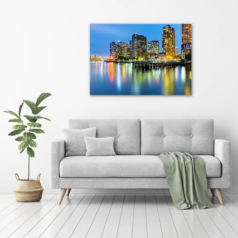 Imprimare tablou canvas New york, pe timp de noapte