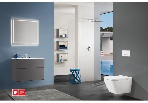 Capac WC, Villeroy&amp;Boch Finion, cu inchidere lenta, Alb Alpin, 9M88S1R1