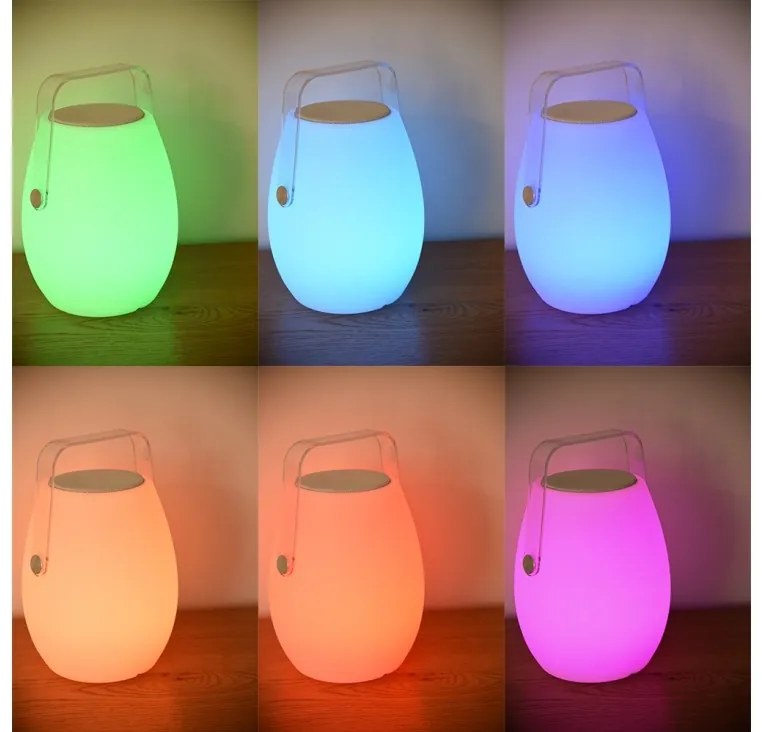 Lampa LED RGB portabila cu speaker si telecomanda IP44 BOOMBOX BUCKET