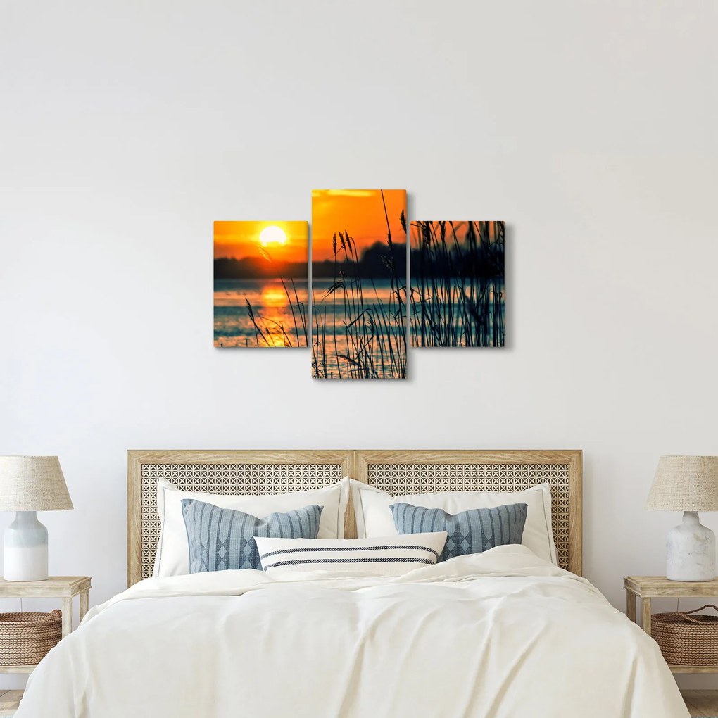 Tablou - Apus de soare la lac (90x60 cm)