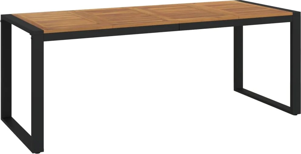 vidaXL Masă grădină picioare formă de U 200x90x75 cm lemn masiv acacia