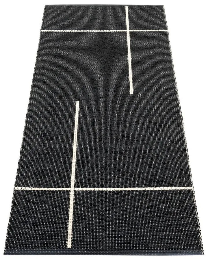 Covor tip traversă pentru interior și exterior negru 70x180 cm Fred Black – Pappelina