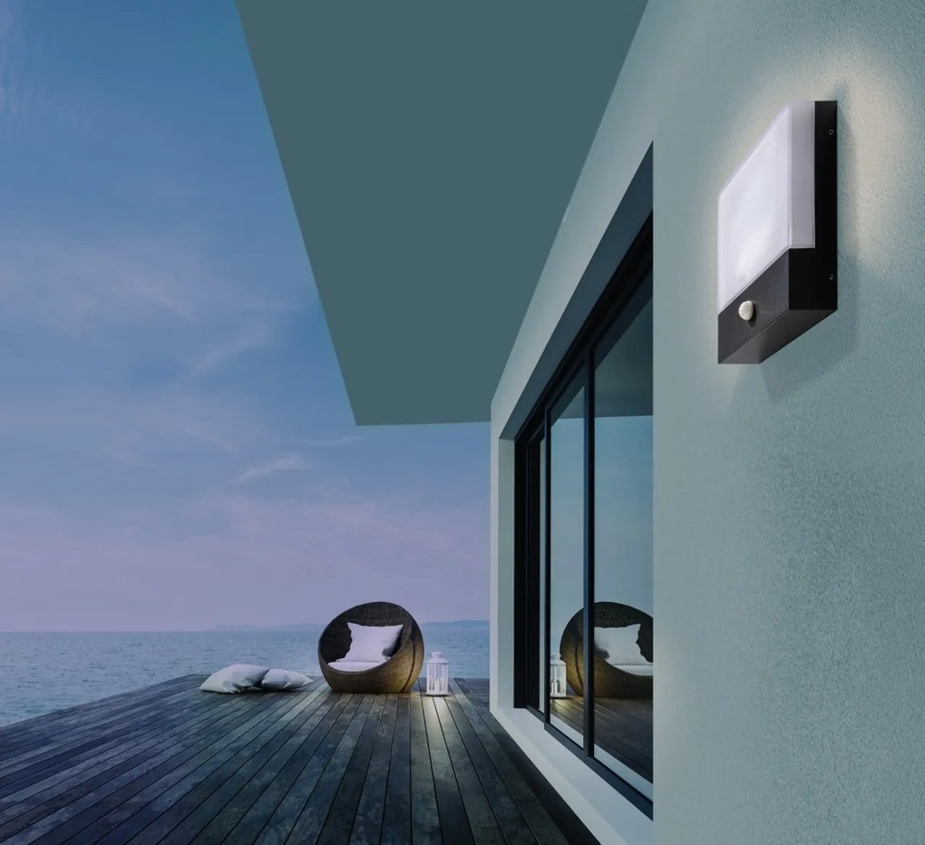 Aplica de perete LED exterior cu senzor de miscare IP54 CIVITA