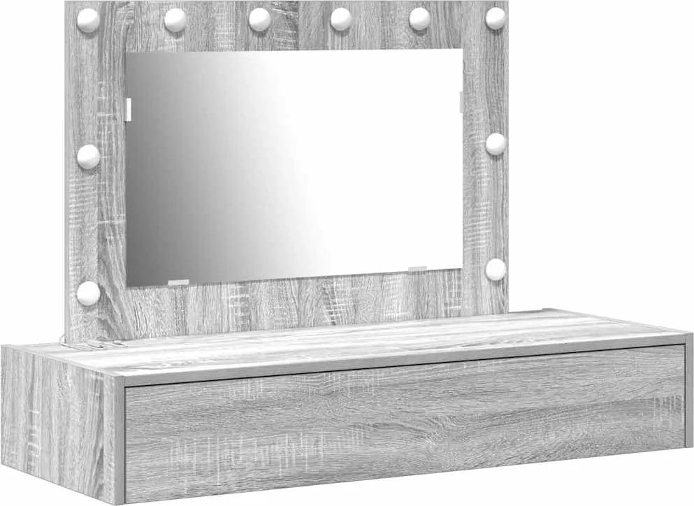 vidaXL Masă de Machiaj cu sertar Gri 100 x 40 x 70 cm Lemn compozit