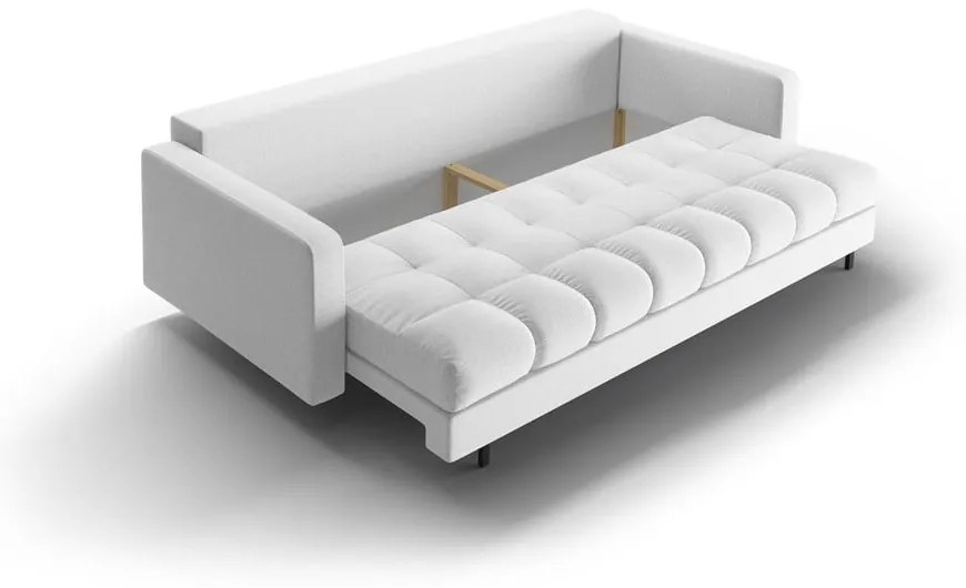 Canapea gri deschis extensibilă, cu spațiu de depozitare 222 cm Bali – Cosmopolitan Design