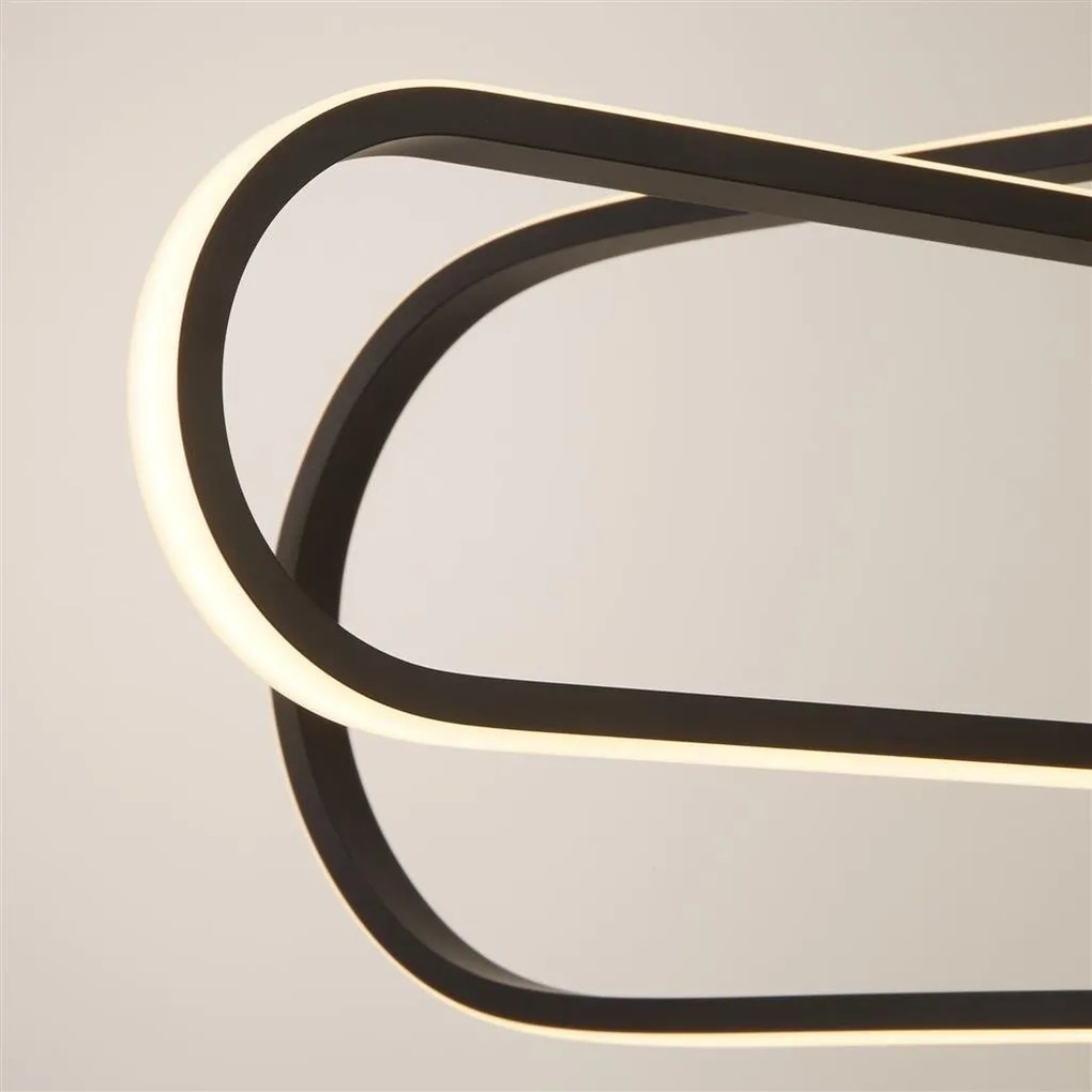 Lustra suspendata LED design modern Clip negru
