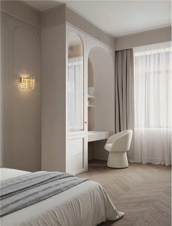 Aplica de perete LED auriu, cristale sticla CELYSIA