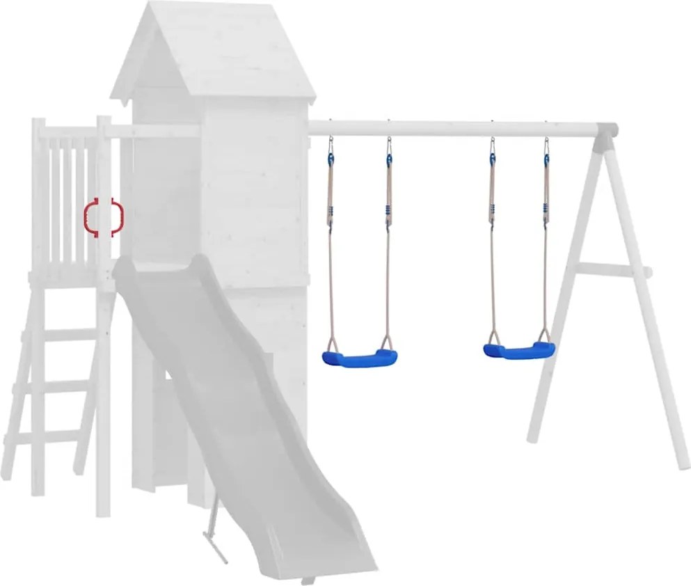 vidaXL Leagăne cu frânghii, 2 buc., albastru, 37x15 cm, polietilenă