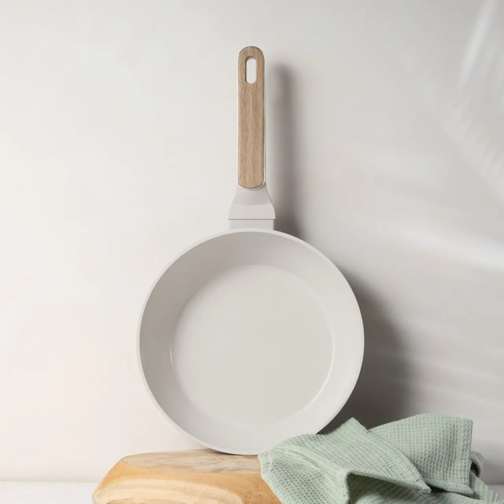 Set oale si tigai 10 piese Sahara Nordic Berlinger Haus BH 8324, crem mat, compatibil inductie, capace cu strecurator