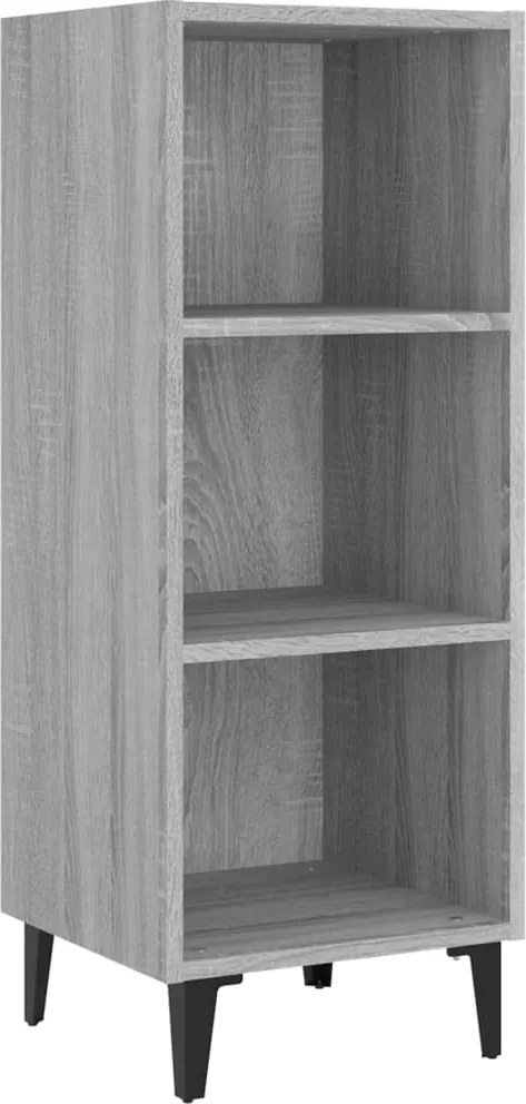 vidaXL Servantă, gri sonoma, 34,5x32,5x90 cm, lemn compozit
