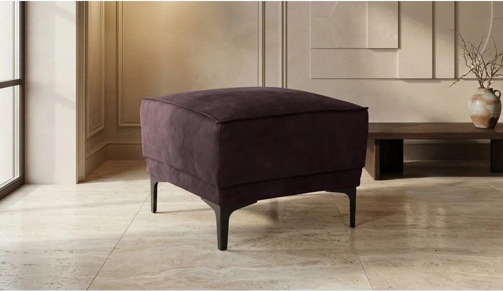 Taburet maro cu tapițerie din imitație de piele Copenhagen – Scandic