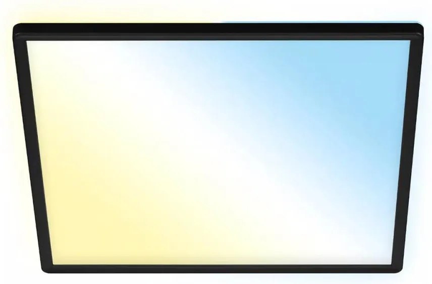 Briloner 7060-015 - Panou LED SLIM dimmabil, 22 W, 230 V, 42 x 42 cm, negru, Wi‑Fi Tuya + telecomandă