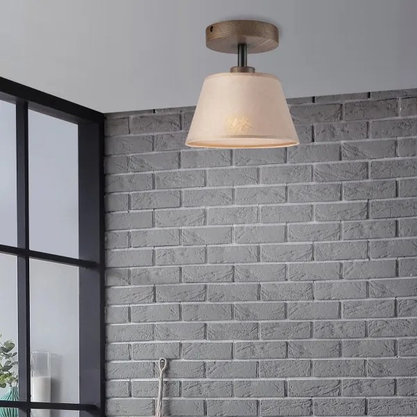 Lustră LED aplicată Brilagi ANTHONY 1xE14/60W/230V stejar nuc/bej